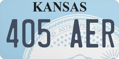 KS license plate 405AER
