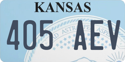 KS license plate 405AEV