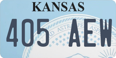 KS license plate 405AEW