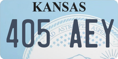 KS license plate 405AEY