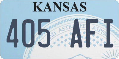 KS license plate 405AFI