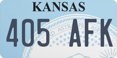 KS license plate 405AFK