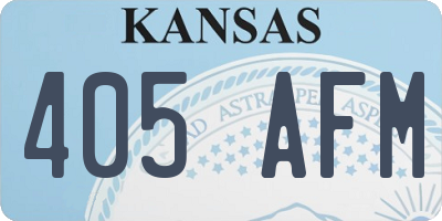 KS license plate 405AFM