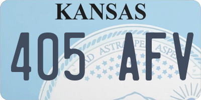 KS license plate 405AFV