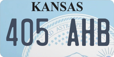 KS license plate 405AHB