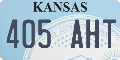 KS license plate 405AHT