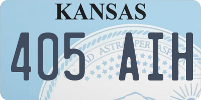 KS license plate 405AIH