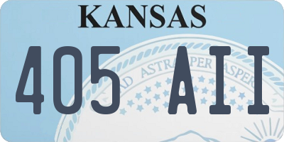 KS license plate 405AII
