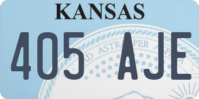 KS license plate 405AJE