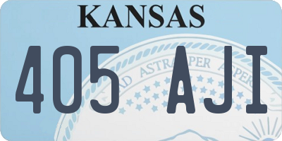 KS license plate 405AJI