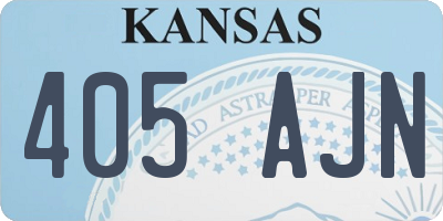 KS license plate 405AJN