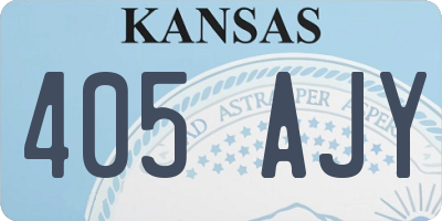 KS license plate 405AJY