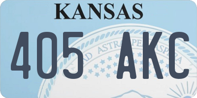 KS license plate 405AKC
