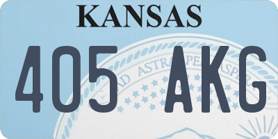KS license plate 405AKG