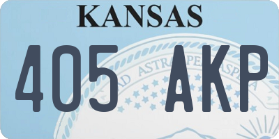 KS license plate 405AKP