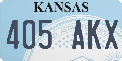 KS license plate 405AKX