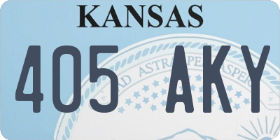 KS license plate 405AKY