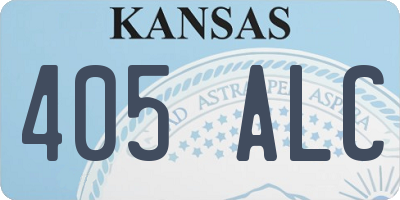 KS license plate 405ALC