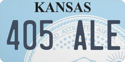 KS license plate 405ALE