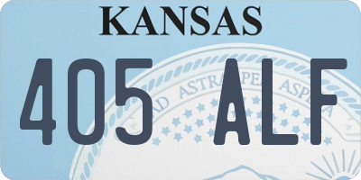 KS license plate 405ALF