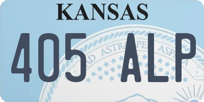 KS license plate 405ALP