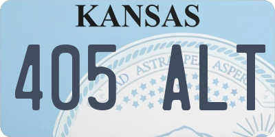 KS license plate 405ALT
