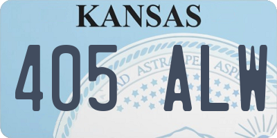 KS license plate 405ALW