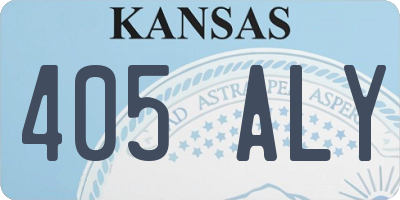 KS license plate 405ALY