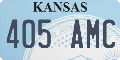 KS license plate 405AMC