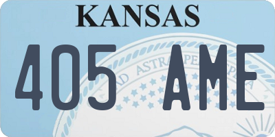 KS license plate 405AME