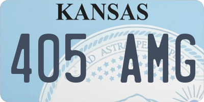 KS license plate 405AMG