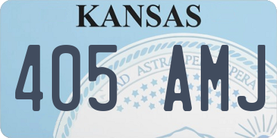 KS license plate 405AMJ