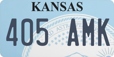 KS license plate 405AMK
