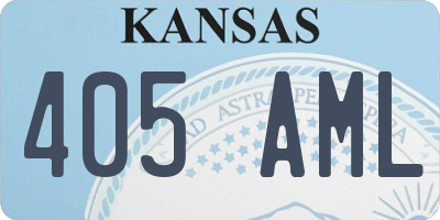 KS license plate 405AML