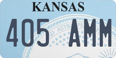 KS license plate 405AMM