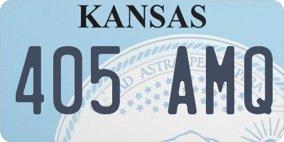 KS license plate 405AMQ