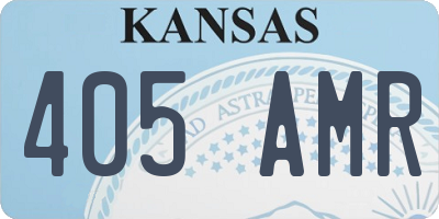 KS license plate 405AMR