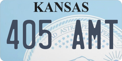 KS license plate 405AMT