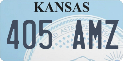 KS license plate 405AMZ