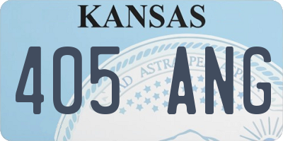KS license plate 405ANG