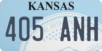 KS license plate 405ANH