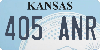 KS license plate 405ANR