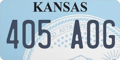 KS license plate 405AOG