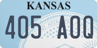 KS license plate 405AOQ