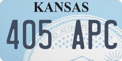 KS license plate 405APC