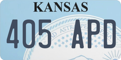 KS license plate 405APD
