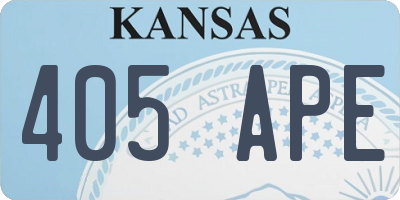 KS license plate 405APE