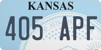 KS license plate 405APF