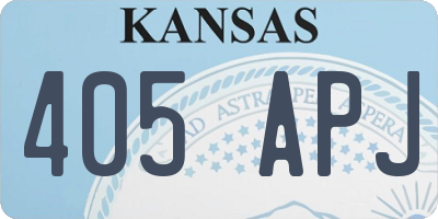 KS license plate 405APJ