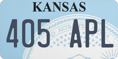 KS license plate 405APL